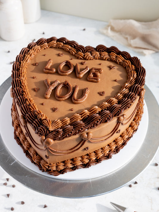 Heart shape chocolate cake